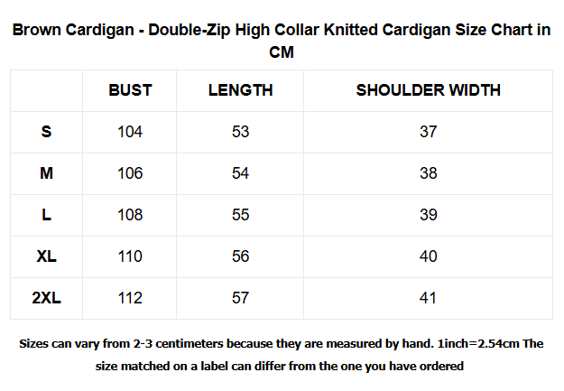 Knitted Cardigan - Double-Zip High Collar Knitted Cardigan