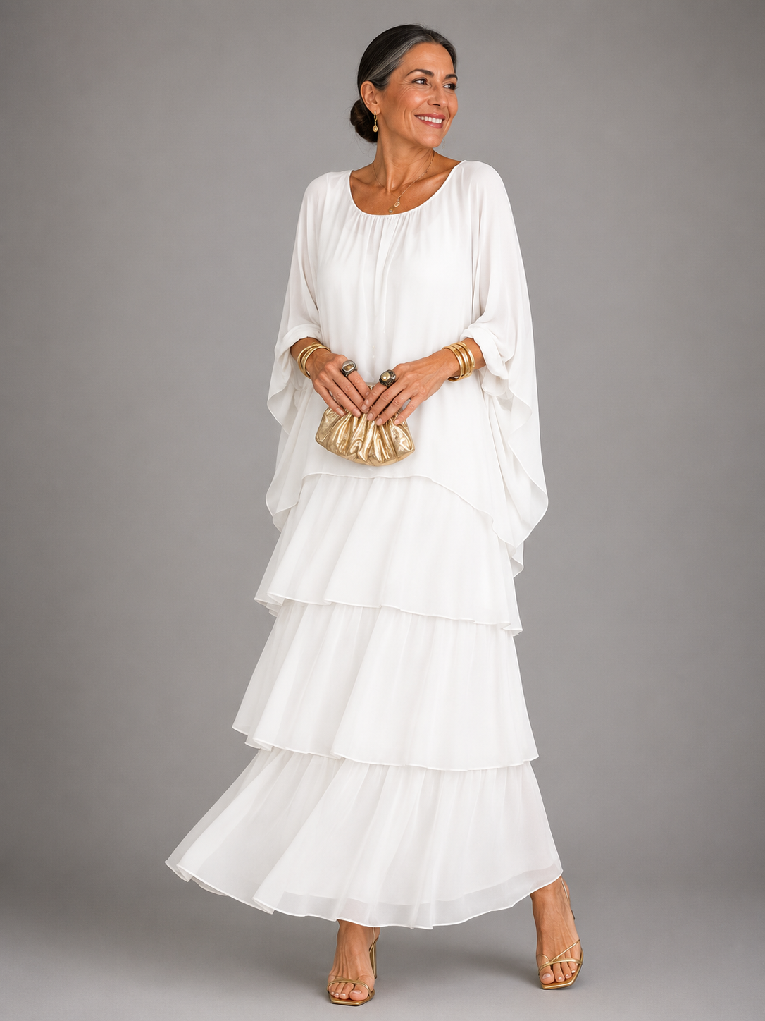 Lara | Elegantes Fließendes Maxikleid