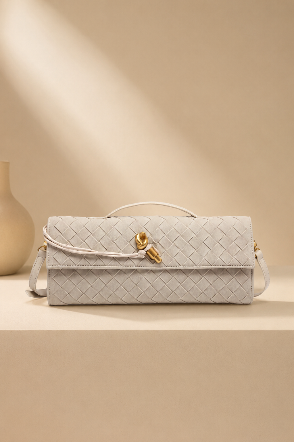 Melanie Klassische Schultertasche aus Wildleder