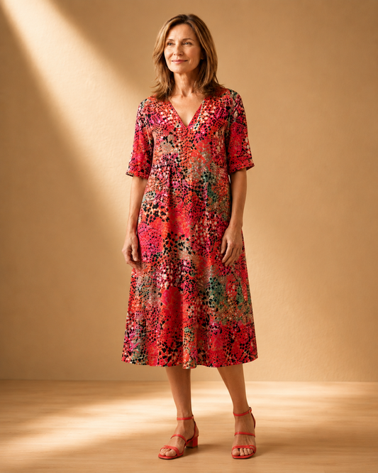 Iris – Leichtes Fließkleid mit natürlichem Fall