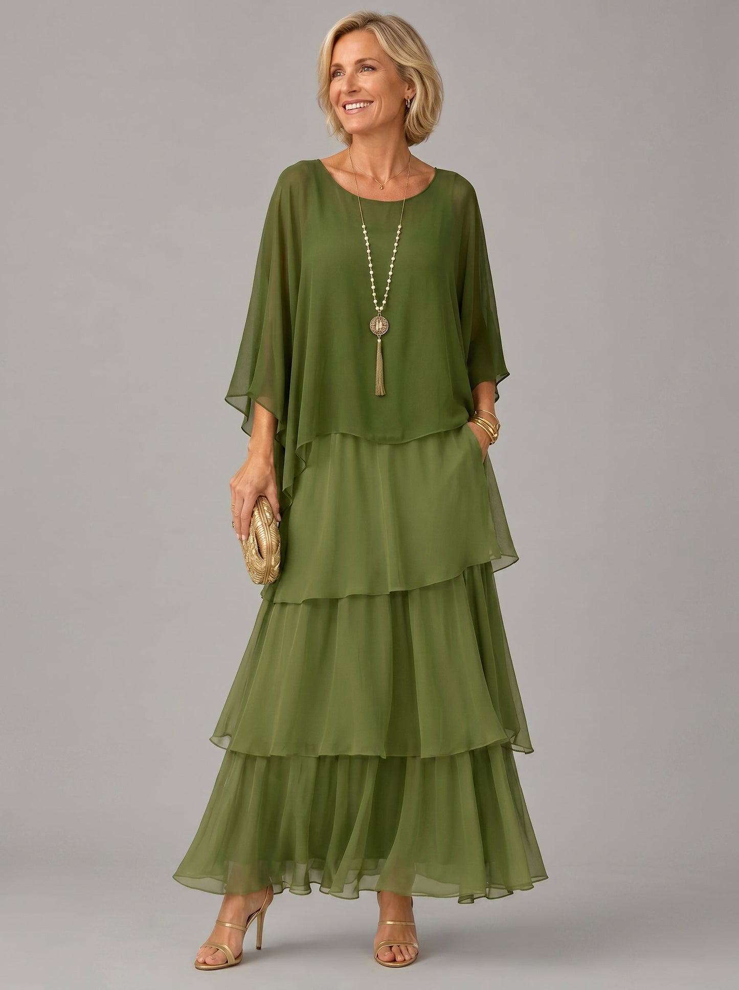 Lara | Elegantes Fließendes Maxikleid