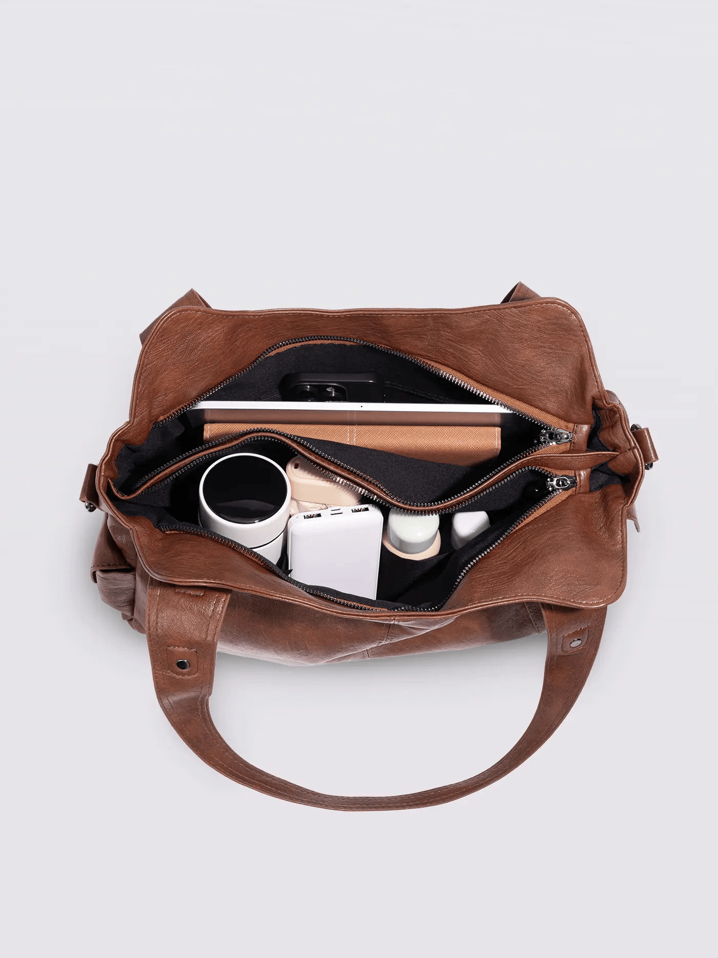 Sofia – Elegante Kontrasttasche aus Kunstleder