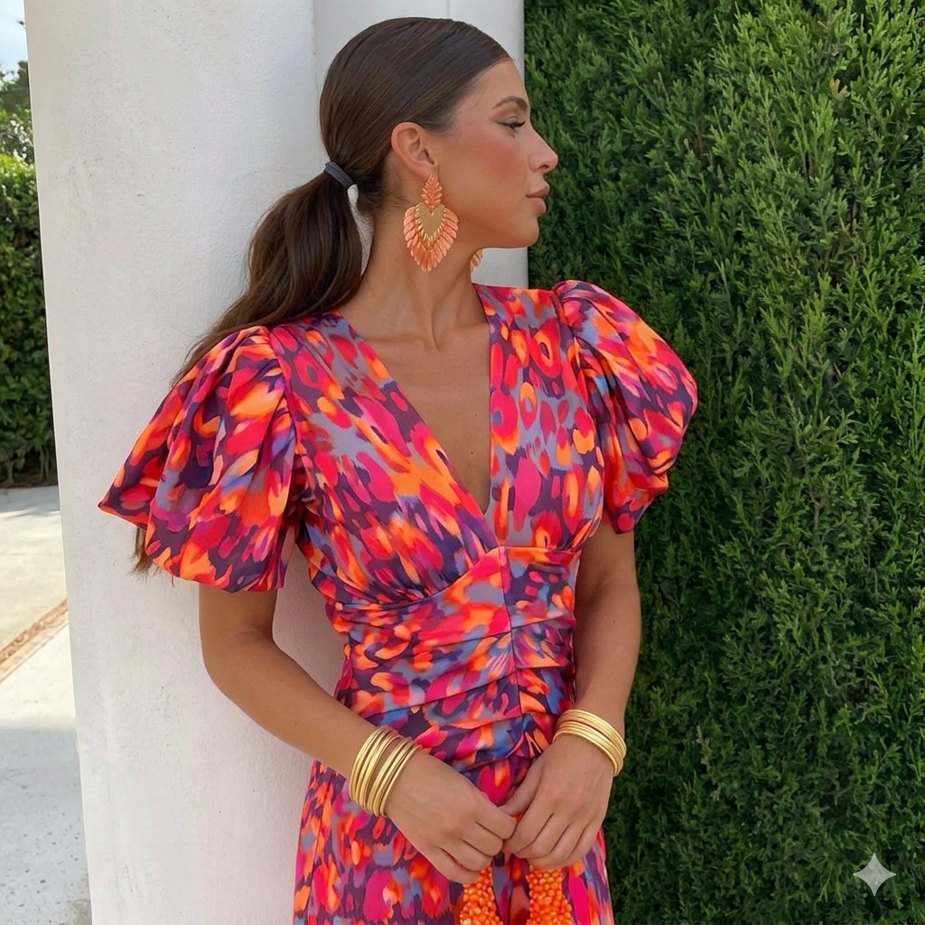 Tora™ - Kleid mit Plisseeärmeln