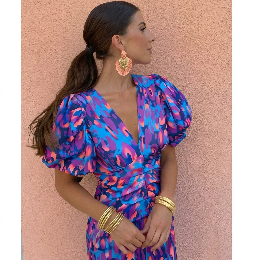 Tora™ - Kleid mit Plisseeärmeln