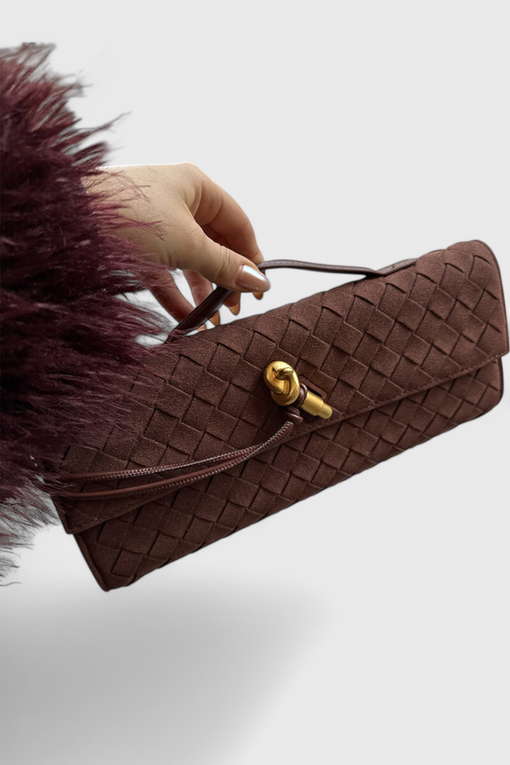 Melanie Klassische Schultertasche aus Wildleder