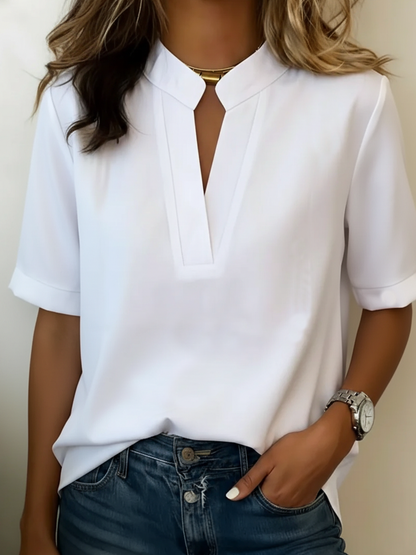 Léonie – Elegante Bluse mit strukturiertem Kragen