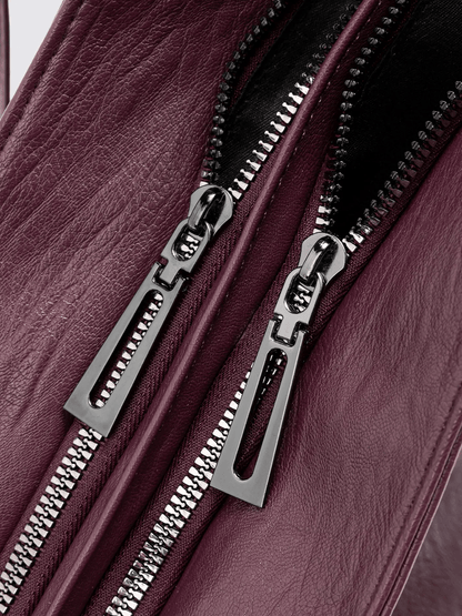 Sofia – Elegante Kontrasttasche aus Kunstleder