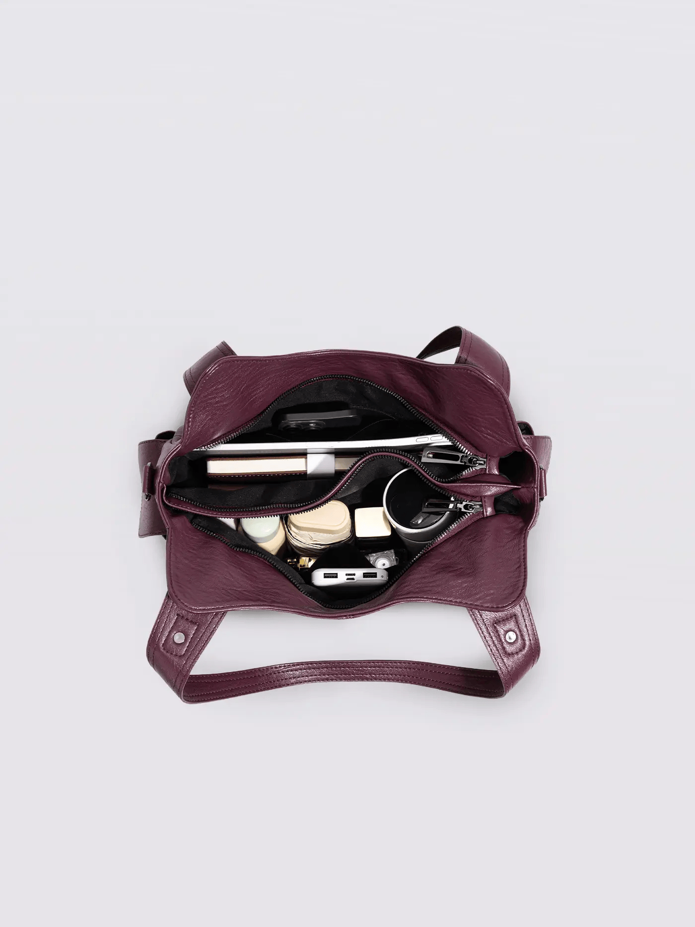 Sofia – Elegante Kontrasttasche aus Kunstleder